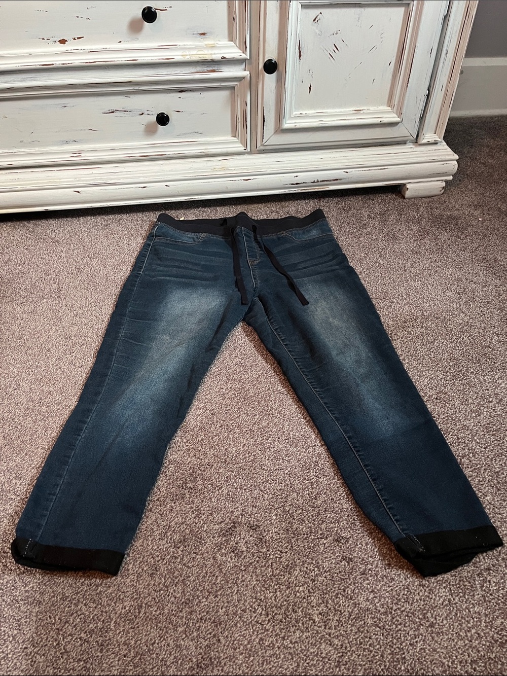 No Boundaries Women's Dark Blue Straight Leg Jeans